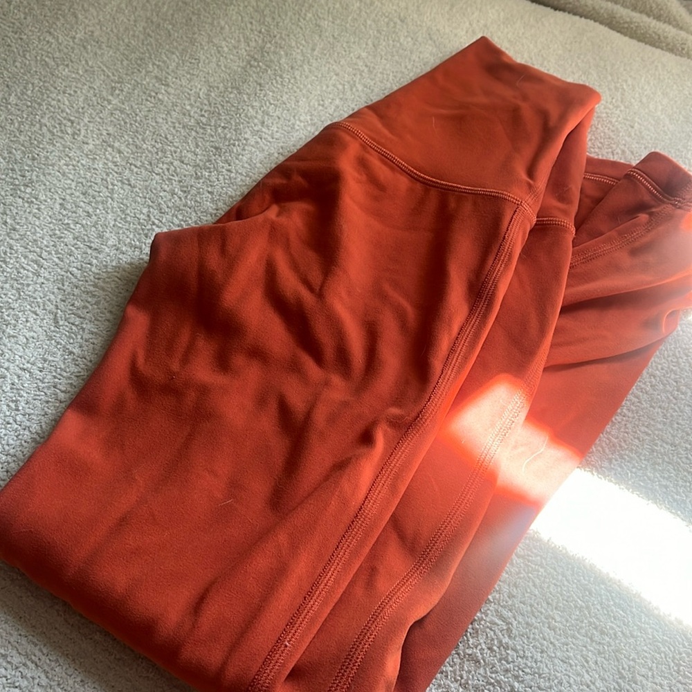 Orange Lululemon leggings
